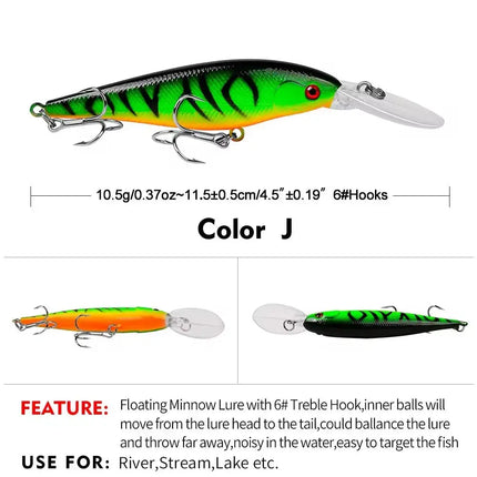 Floating Hard Minnow Lures Swimbait Pike Hard Bait for Bass Fishing Lure Isca Pesca Artificial Bait Lureswholesale