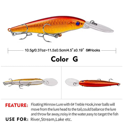 Floating Hard Minnow Lures Swimbait Pike Hard Bait for Bass Fishing Lure Isca Pesca Artificial Bait Lureswholesale