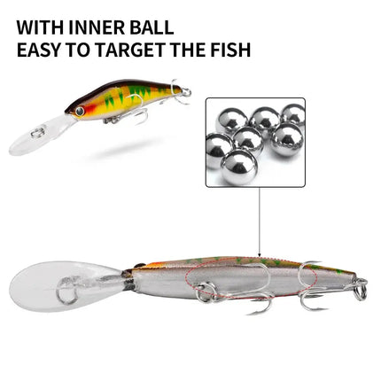 Floating Luya bait Mino Bright Laser plastic bait Hard bait 7g/10cm 8# hook fishing supplies Fishing gear wholesale Lureswholesale