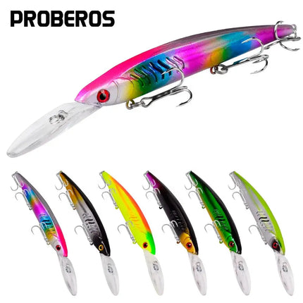 Floating Minnow Fishing Lure 15cm 12g Artificial Bassbaits Plastic Hard Lure Crankbait with Treble Hook Wobbers Lureswholesale