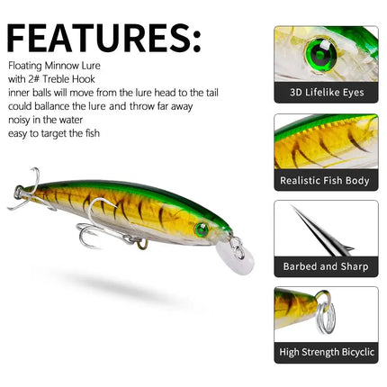 Floating Minnow Fishing Lure 16cm 43g Artificial Wobbers Plastic Hard Crank Bait With Treble Hook Lureswholesale