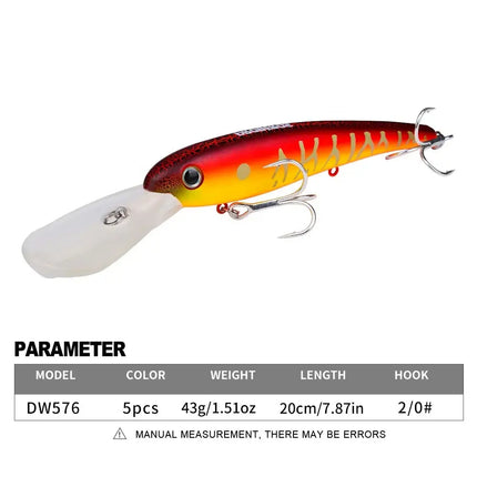 Floating Minnow Fishing Lure 20cm 43g Saltwater Swim Bait Wobbler Long Casting Hard Fishing Lure Wholesale Lureswholesale