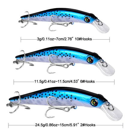 Floating Minnow Lure 3g 11.5g 24.5g Plastic Hard Wobblers Cran Bait Bassbait Fishing Tackle Lureswholesale