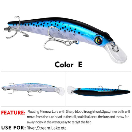 Floating Minnow Lure Plastic Hard Wobblers Cran Bait Bassbait Fishing Tackle Lureswholesale