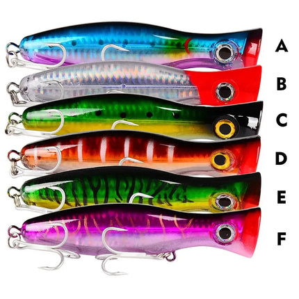 Floating Popper Fishing Lure 12.5cm 42.5g Plastic Hard Bass Baits Saltwater Fishing Tackle Lureswholesale