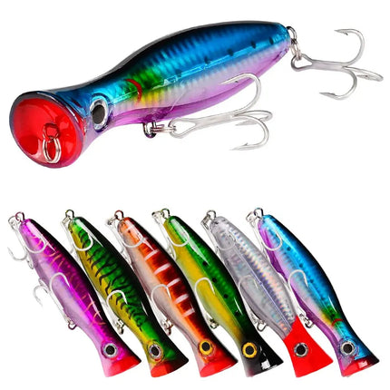 Floating Popper Fishing Lure 12.5cm 42.5g Plastic Hard Bass Baits Saltwater Fishing Tackle Lureswholesale