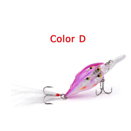 Floating Wobblers Mini Crankbait Fishing Lures Crankbaits Crank Lure Plastic Hard Bionic Lifelike Perch Lureswholesale