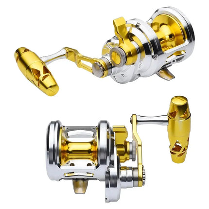 Full Metal Jigging Reel Boat Saltwater Big Game Fishing Reel 5.7:1 Speed Ratio CNC Trolling Reel Max Drag 40kg Lureswholesale