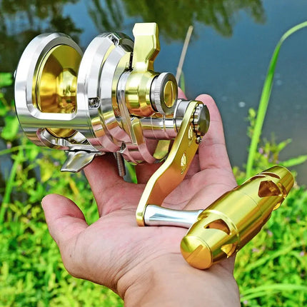 Full Metal Jigging Reel Boat Saltwater Big Game Jigging CNC Trolling Fishing Reel Levelwind Conventional Reel Lureswholesale