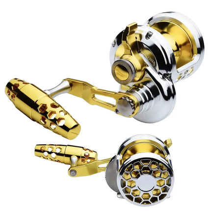 Full Metal Jigging Reel Boat Saltwater Big Game Jigging CNC Trolling Fishing Reel Levelwind Conventional Reel Lureswholesale