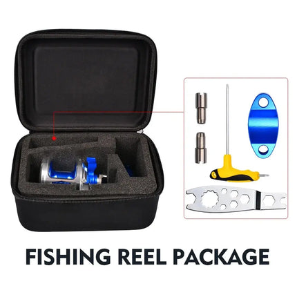 Full Metal Trolling Reel 8+1BB Jigging Reel Saltwater 5.7:1 Gear Ratio Bait Casting Level Winder Fishing Reels Wholesale Lureswholesale