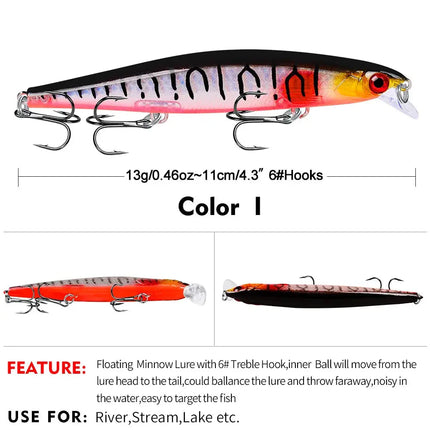 Full swimming layer Luya bait 11cm/13g Luya lure VIB Bionic bait plastic hard bait DW1210 Lureswholesale