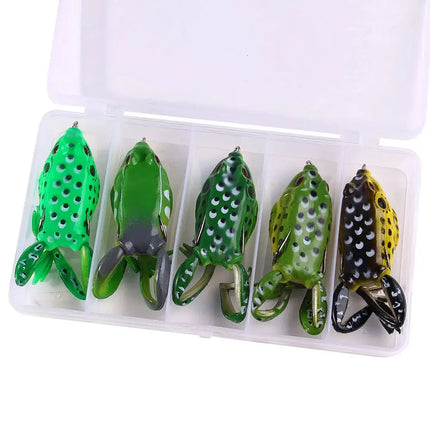 Lureswholesale®  5pcs a box new soft fishing frog lure set - Lureswholesale