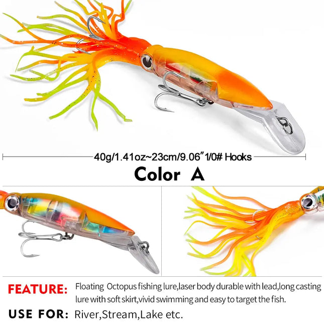 Lureswholesale® Beard Bait Combo Squid Skirt Fishing Lure - Lureswholesale