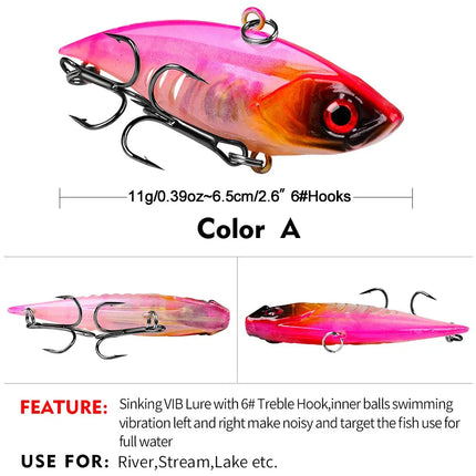 Lureswholesale® Sinking VIB Lure 6.5cm 11g Saltwater Battle Pencil Baits Plastic Fishing Lure Wholesale