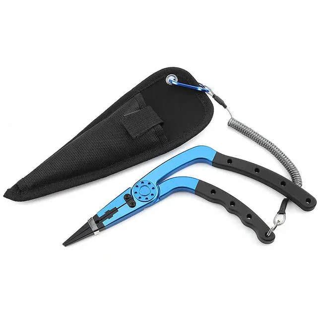 Lureswholesale® Fisherman's Pliers Long Nose Hook Remover with Sheath and Lanyard - Lureswholesale