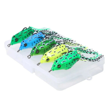 Lureswholesale® 5PCS a BOX 5.5cm 8g Topwater Frog Soft Silicone Bait - Lureswholesale