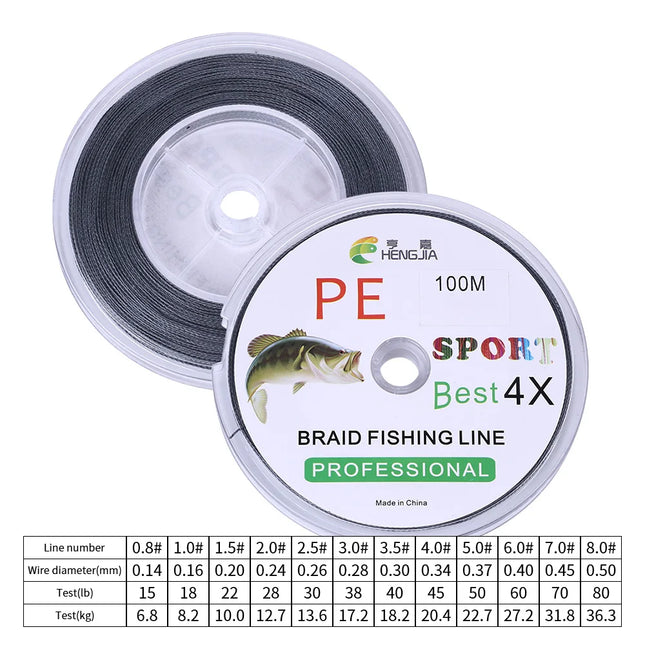 Lureswholesale® 100m 4 Strands braided fishing line - Lureswholesale