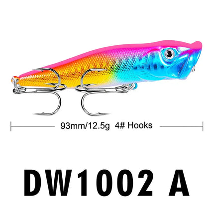 Lureswholesale® Topwater Fishing Lures Bass Poppers Bass Baits Crankbait Lures Lifelike 3D Eyes Swimbait for Saltwater - Lureswholesale