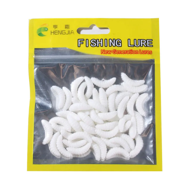 Lureswholesale® 50pcs bag Mealworm Silicone soft lure floating worm - Lureswholesale