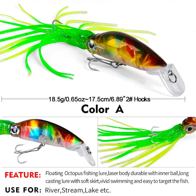 Lureswholesale® Squid Jig Bass Bait With Skirts - Lureswholesale