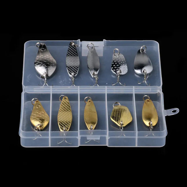 Lureswholesale® 10PCS metal 1pcs/box Spoon fishing lures set - Lureswholesale