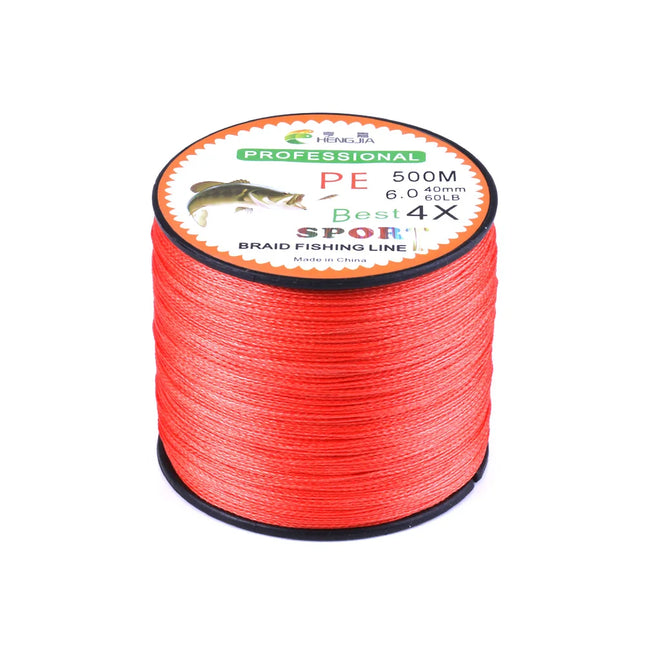 Lureswholesale® Red 4 Strands 500m PE braided fishing line - Lureswholesale