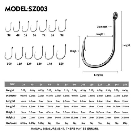 High Carbon Fishing Hook Soft Bug Single Hook with Barbed Worm Fishhook Lureswholesale