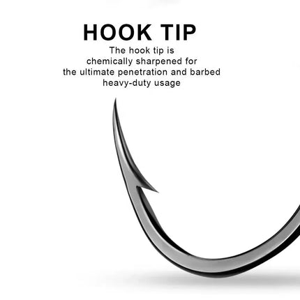 High Carbon Fishing Hook Soft Bug Single Hook with Barbed Worm Fishhook Lureswholesale