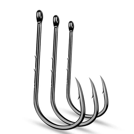 High Carbon Steel Barbed Fishing Hooks Long Shank Baitholder Fishhook Jig Big Single Fishing Hoook Lureswholesale