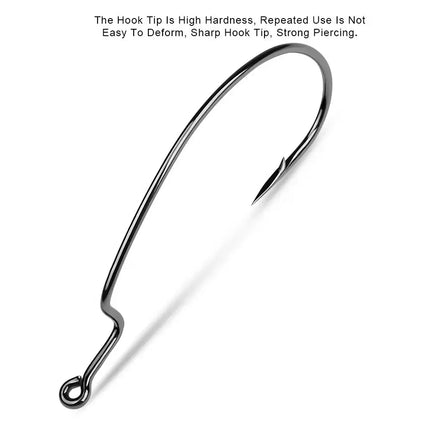 High Carbon Steel Crank Hook Soft Worm Bait Crank Single Hook Triangle Feather Hook Lureswholesale