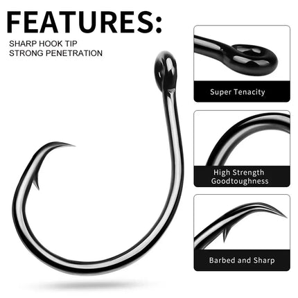 High Carbon Steel Devil Hook for Deep Sea & Boat Fishing Large Object Eagle Beak whit Feather Hooks Suicide Back Hook Lureswholesale