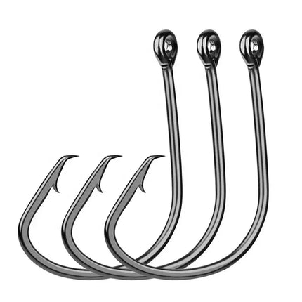 High Carbon Steel Fishing Hook Octopus Circle Hooks Black Nickle Sabiki Rig Hook 7381 for Saltwater Wholesale Lureswholesale