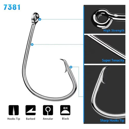 High Carbon Steel Fishing Hook Octopus Circle Hooks Black for Saltwater Wholesale No reviews yet Lureswholesale