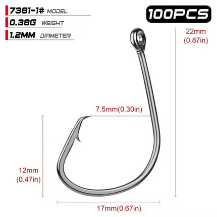 High Carbon Steel Fishing Hook Octopus Circle Hooks Black for Saltwater Wholesale No reviews yet Lureswholesale