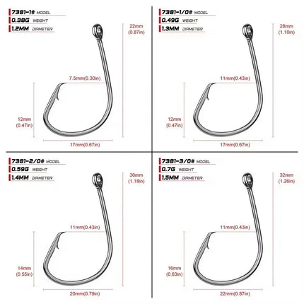 High Carbon Steel Fishing Hook Octopus Circle Hooks Black for Saltwater Wholesale No reviews yet Lureswholesale