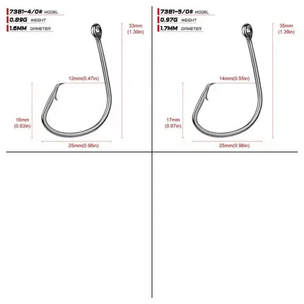 High Carbon Steel Fishing Hook Octopus Circle Hooks Black for Saltwater Wholesale No reviews yet Lureswholesale