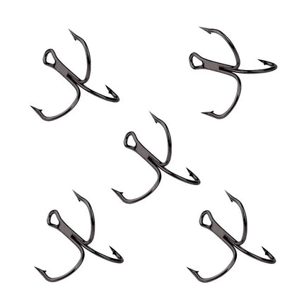 High Carbon Steel Fishing Hook Treble Fishhooks Round Bent Treble Hook with Barbed Wholesale Lureswholesale