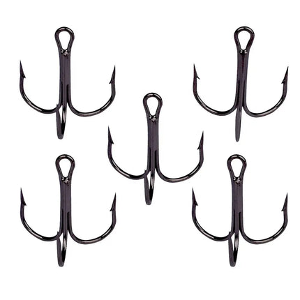 High Carbon Steel Fishing Hook Treble Fishhooks Round Bent Treble Hook with Barbed Wholesale Lureswholesale