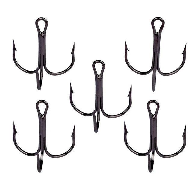 High Carbon Steel Fishing Hook Treble Fishhooks Round Bent Treble Hook with Barbed Wholesale Lureswholesale