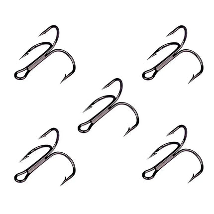 High Carbon Steel Fishing Hook Treble Fishhooks Round Bent Treble Hook with Barbed Wholesale Lureswholesale