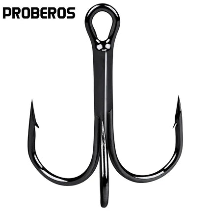 High Carbon Steel Fishing Hook Treble Fishhooks Round Bent Treble Hook with Barbed Wholesale Lureswholesale