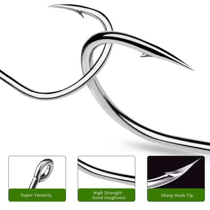 High Carbon Steel Jigging Hook Saltwater Barbed Single Circle Carp Hooks Slow Jig Bait Assistant fishing Hook Lureswholesale