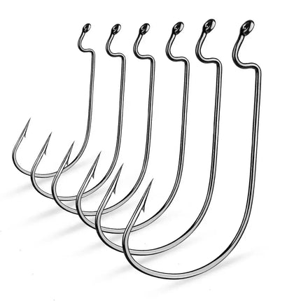 High Carbon Steel Nickel Worm Crank Hook Set Carp Fishing Hook Saltwater Sea Single Hooks Lureswholesale