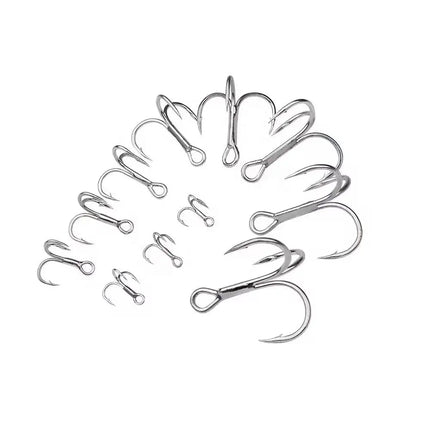 High Carbon Steel Treble Fishing Hook High Strength Bright Tin Three Hooks Durable and Attractive Fish Hook Lureswholesale