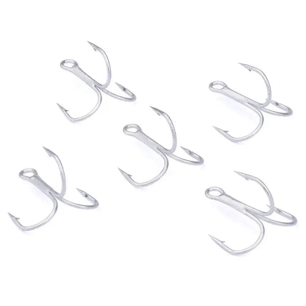 High Carbon Steel Treble Hook 35647 Sea Fishing Hook Round Bent Triple Fishhook Fishing Accessories 50pcs/bag Lureswholesale