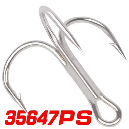 High Carbon Steel Treble Hook Sea Fishing Hook Round Bent Triple Fishhook Fishing Accessories Lureswholesale