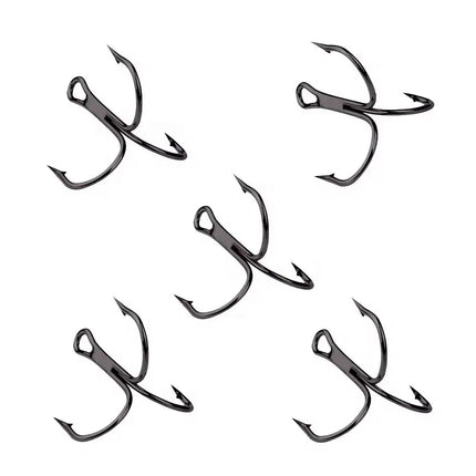 High Carbon Steel round Bent Treble Fishhooks with Barbs Wholesale Fishing Hooks Lureswholesale