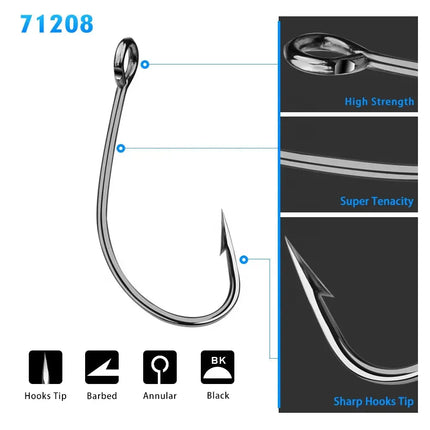 High carbon steel sea fishing hook fly fishing hook with barb loop single hook Lureswholesale