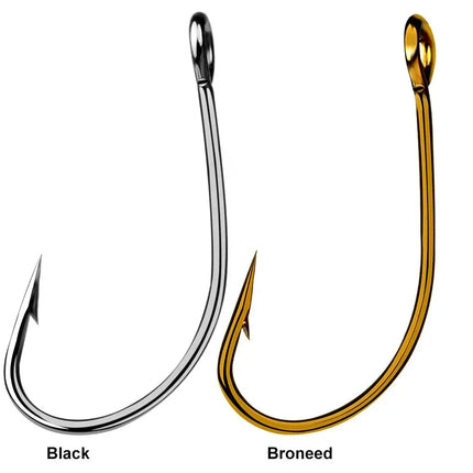 High carbon steel sea fishing hook fly fishing hook with barb loop single hook Lureswholesale